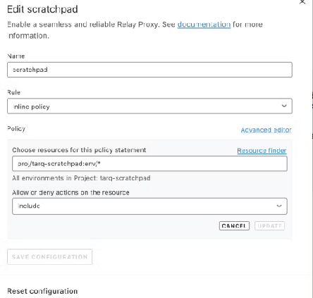 Selecting Environments